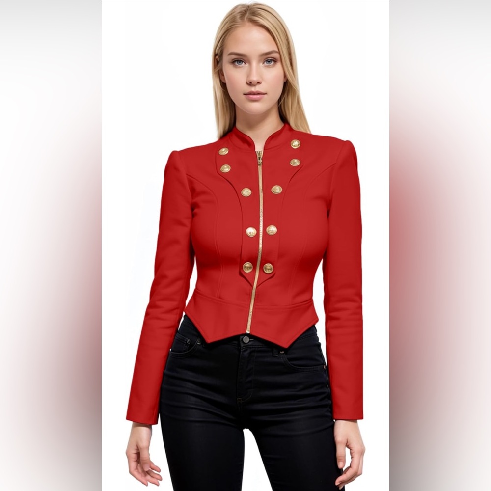 Red Crop Jacket